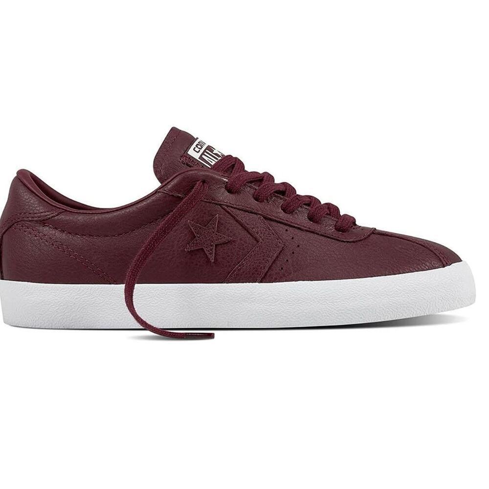 Converse Breakpoint Leather Ox Dark Sangria/ White Lace up casual Unisex M5.5 W7